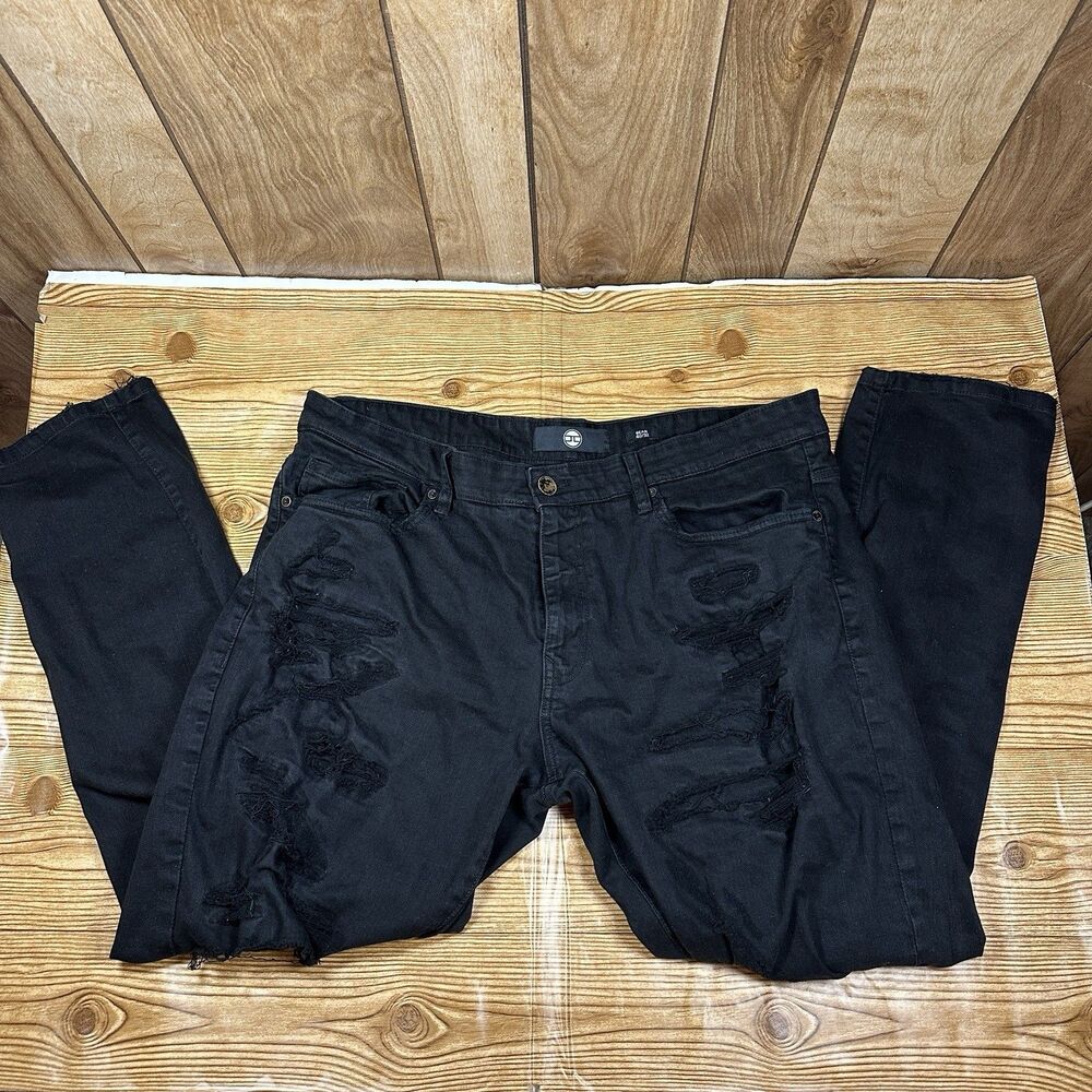 Jordan Craig Sean‎ Jeans Distressed Denim Men’s Size 40 x 32 Black